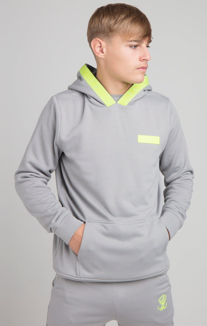 Load image into Gallery viewer, Boys Illusive Grey Taped Overhead Hoodie