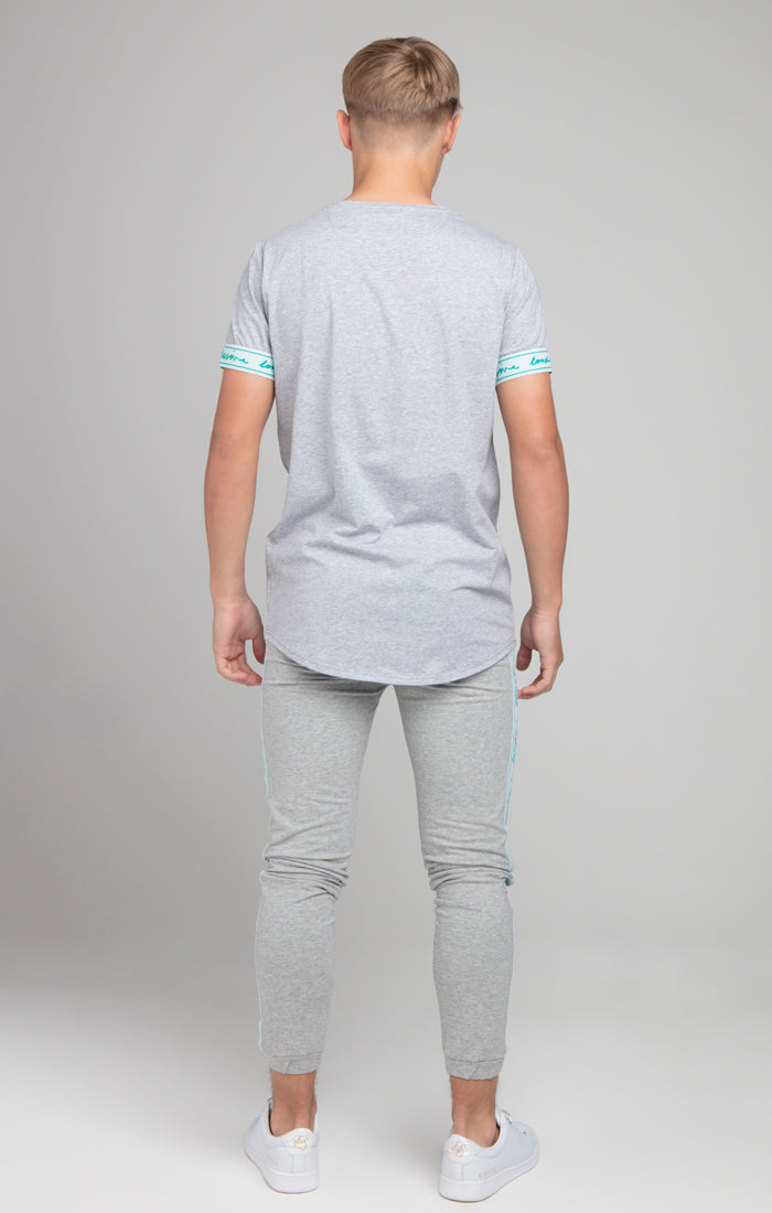 Load image into Gallery viewer, Boys Illusive Grey Marl Taped T-Shirt (3)
