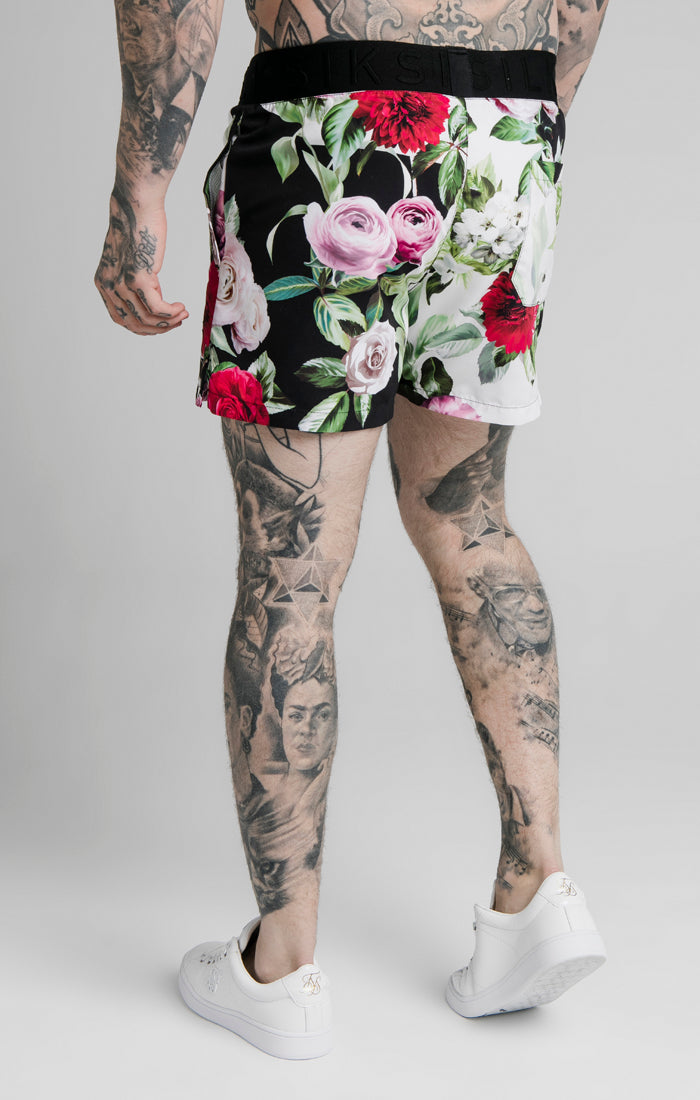 Load image into Gallery viewer, Black Floral Swim Short (1)