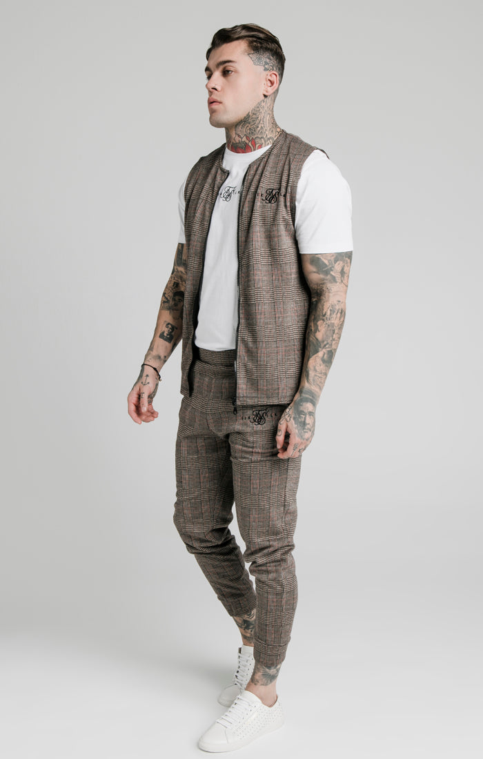 Load image into Gallery viewer, SikSilk Smart Wear Vest - Brown Dogtooth (3)