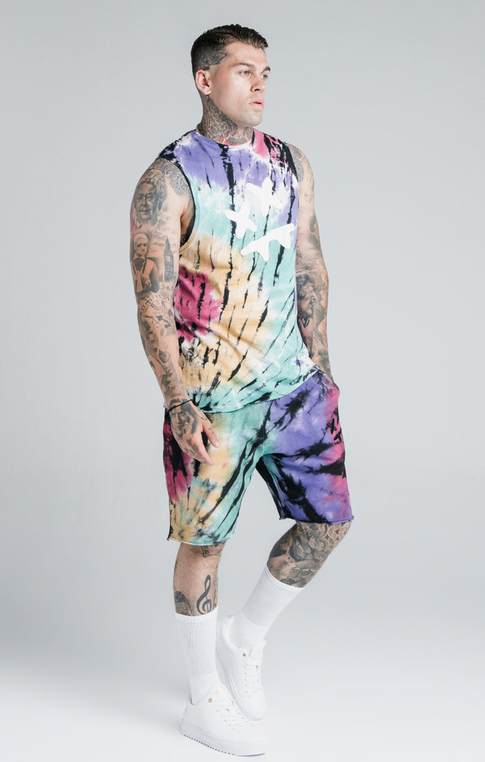 Load image into Gallery viewer, SikSilk X Steve Aoki Racer Back Vest – Rainbow Ink Tie Dye (3)
