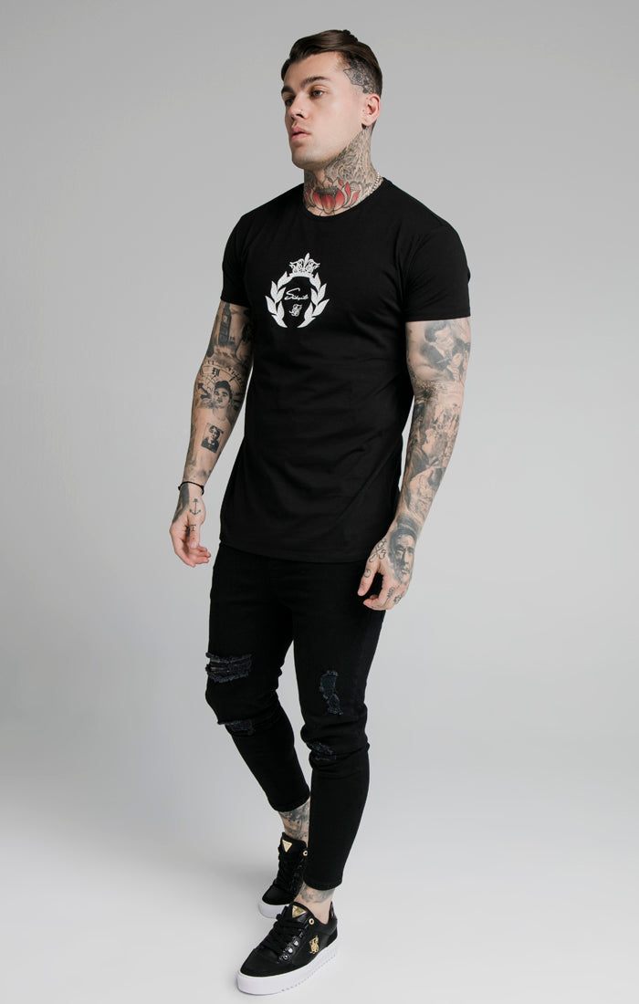 Load image into Gallery viewer, SikSilk S/S Prestige Holographic Tee - Black (3)