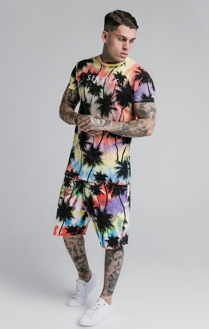Load image into Gallery viewer, SikSilk Palm Tie Dye Shorts - Black (3)