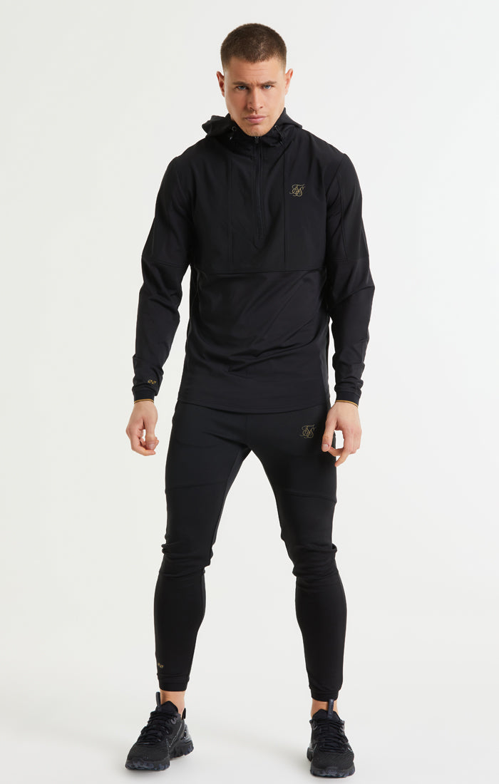 Load image into Gallery viewer, SikSilk Quarter Zip Performance Hoodie - Black &amp; Gold (2)