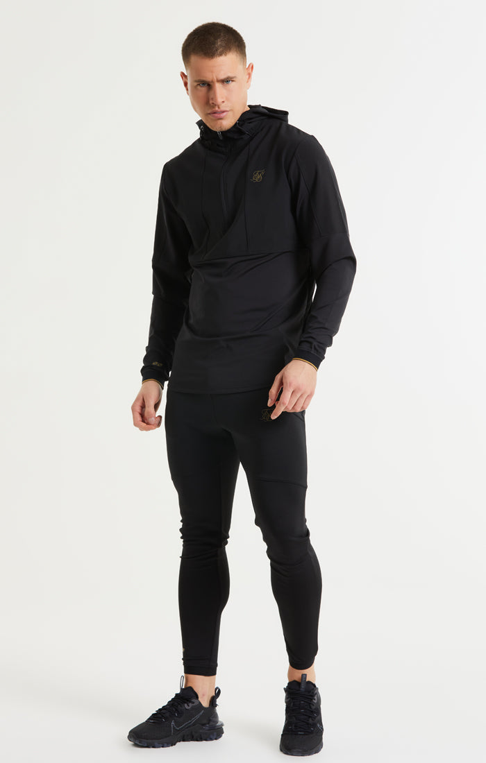 Load image into Gallery viewer, SikSilk Quarter Zip Performance Hoodie - Black &amp; Gold (3)