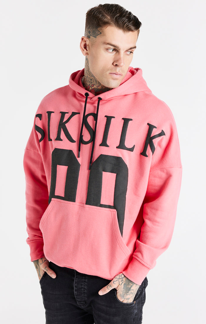 Load image into Gallery viewer, Pink Drop Shoulder Relaxed Fit Hoodie (1)