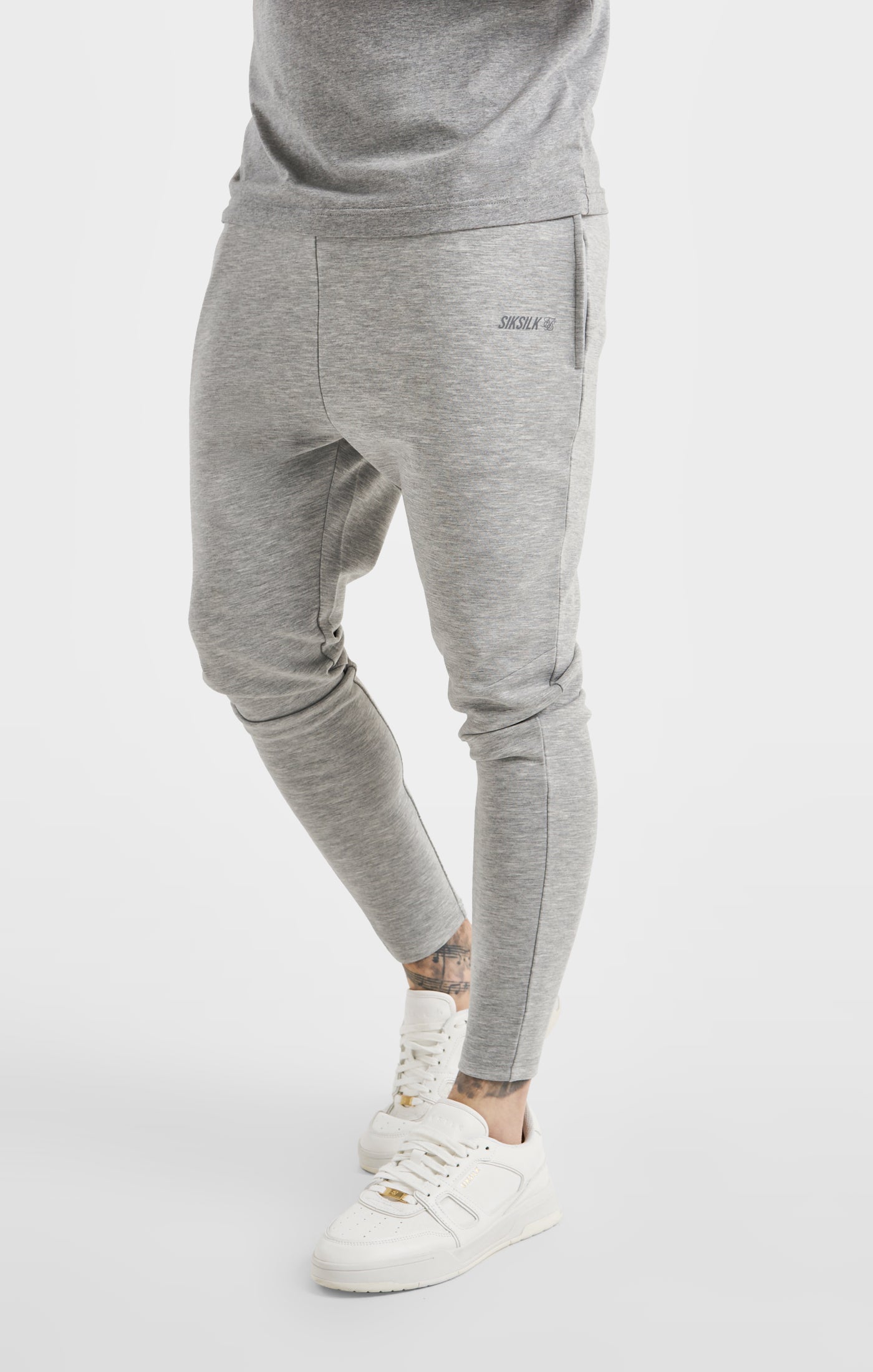Load image into Gallery viewer, Grey Marl Sports Track Pant