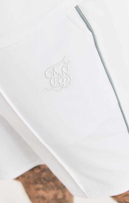 SikSilk Script Pleated Shorts - White