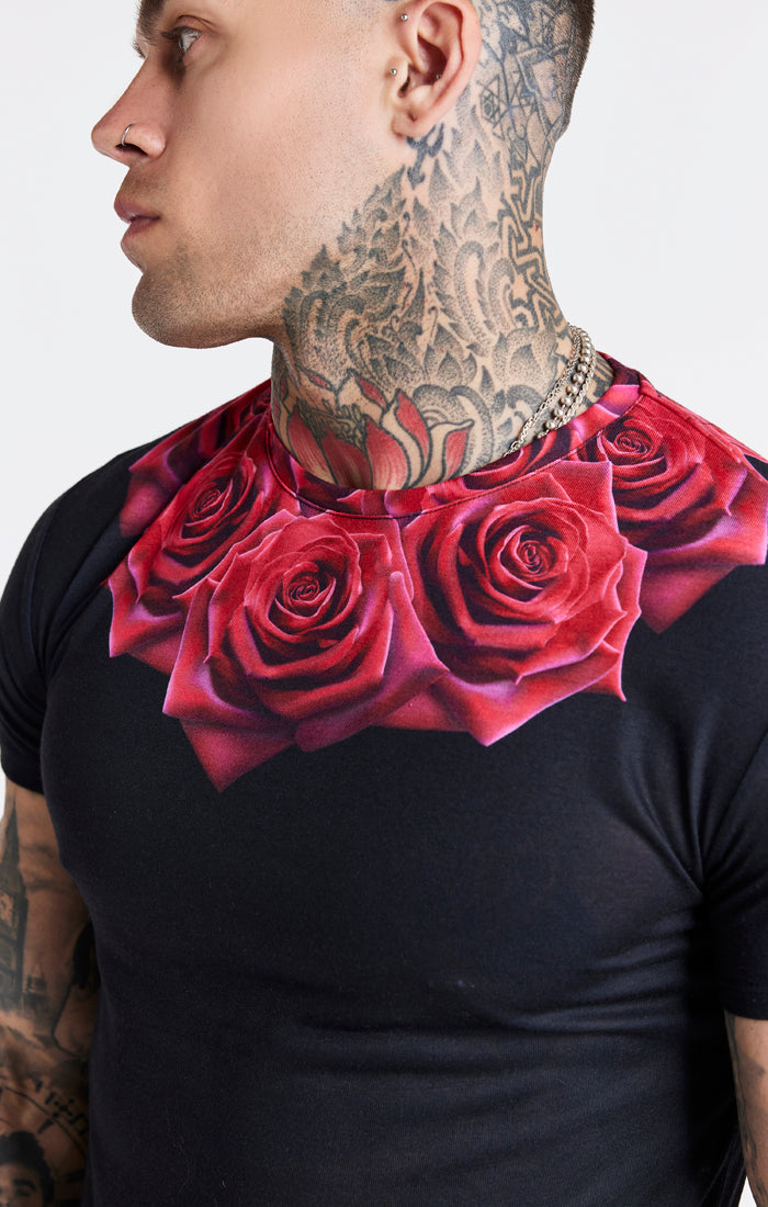 Load image into Gallery viewer, Black Rose Muscle Fit T-Shirt (1)