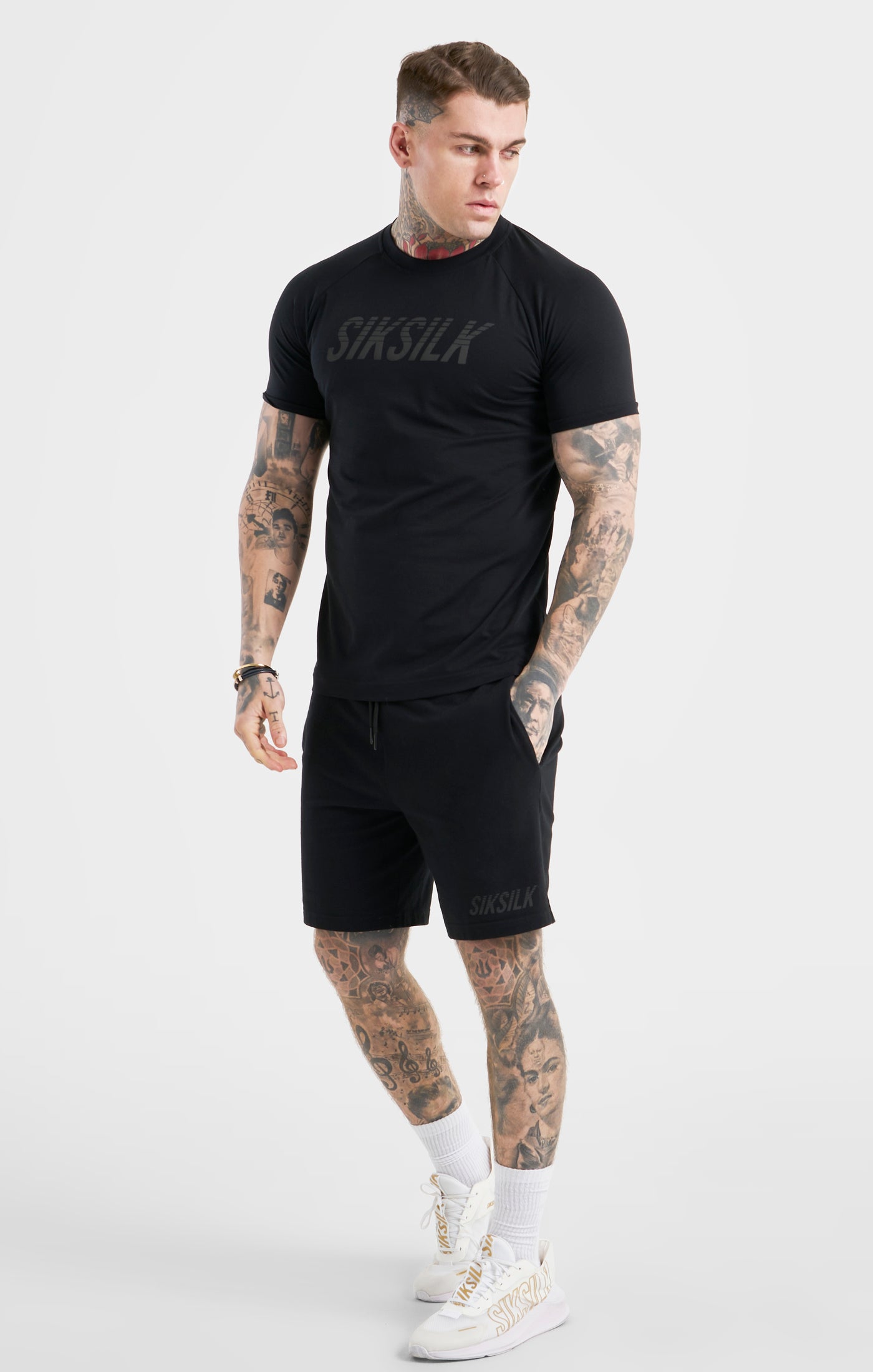 Load image into Gallery viewer, Black Sports Short Sleeve T-Shirt (3)