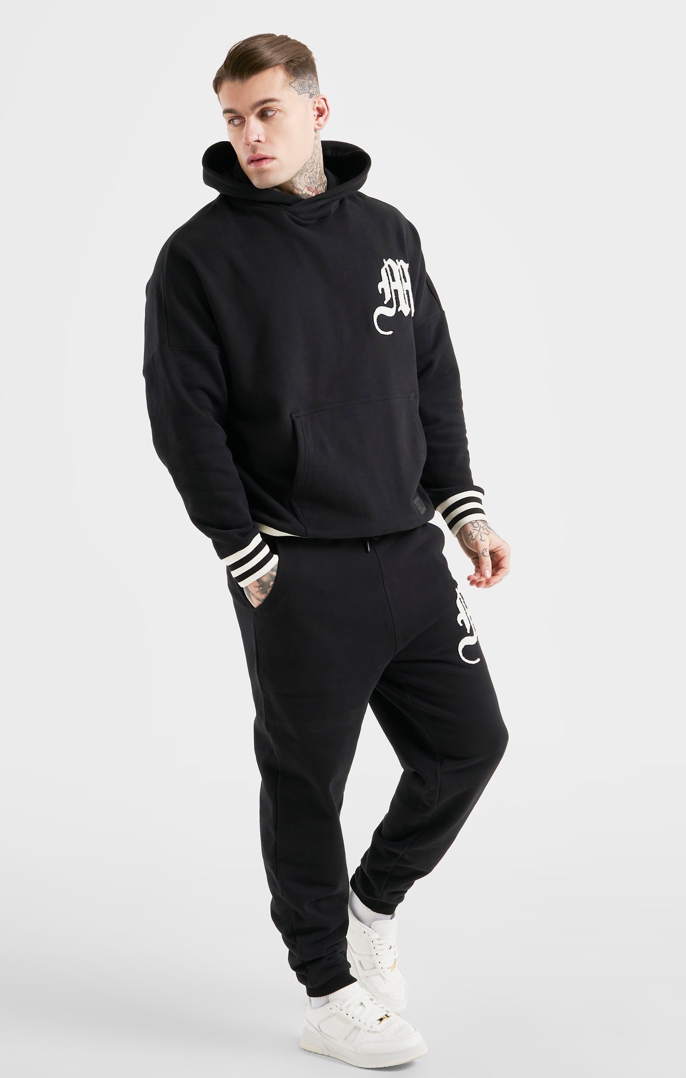 Load image into Gallery viewer, Messi x SikSilk Black Logo Oversized Hoodie (3)