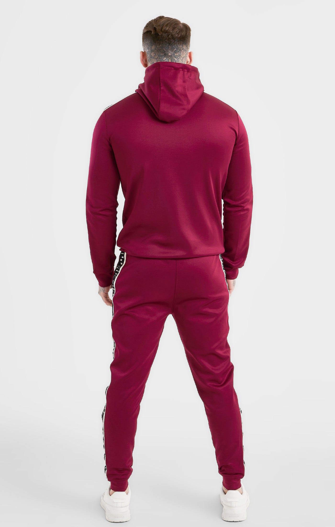 Load image into Gallery viewer, Messi x SikSilk Taped Zip Through - Burgundy (4)