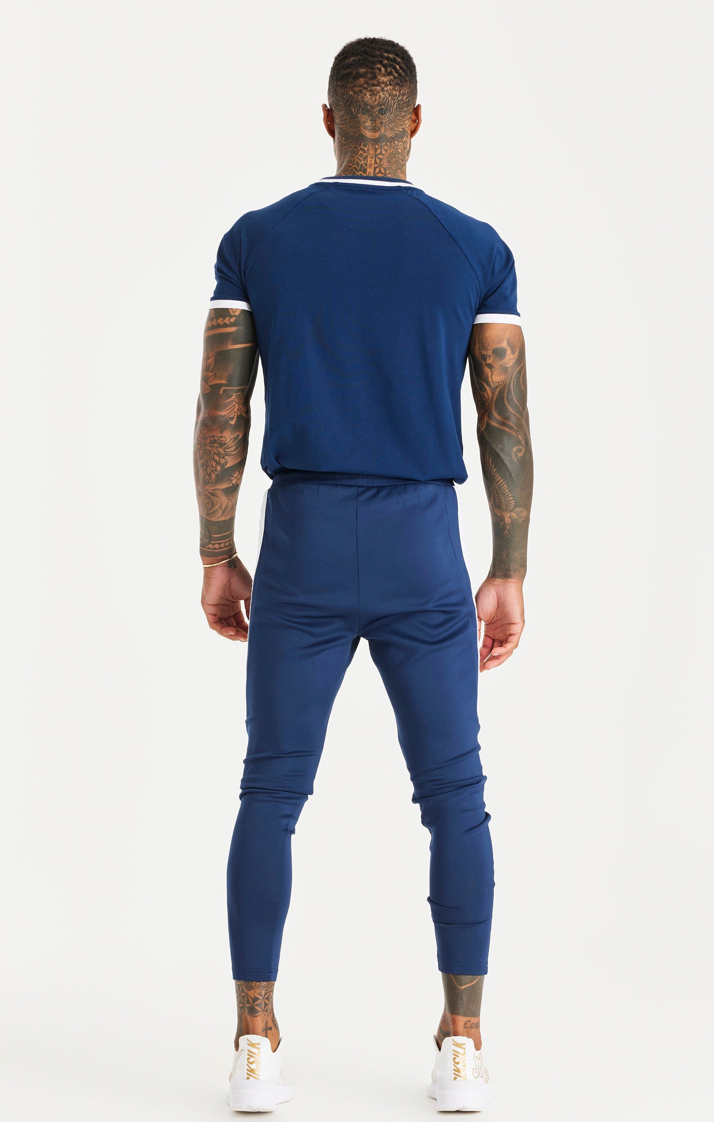 Load image into Gallery viewer, Navy Sports Tape Trackpant (4)