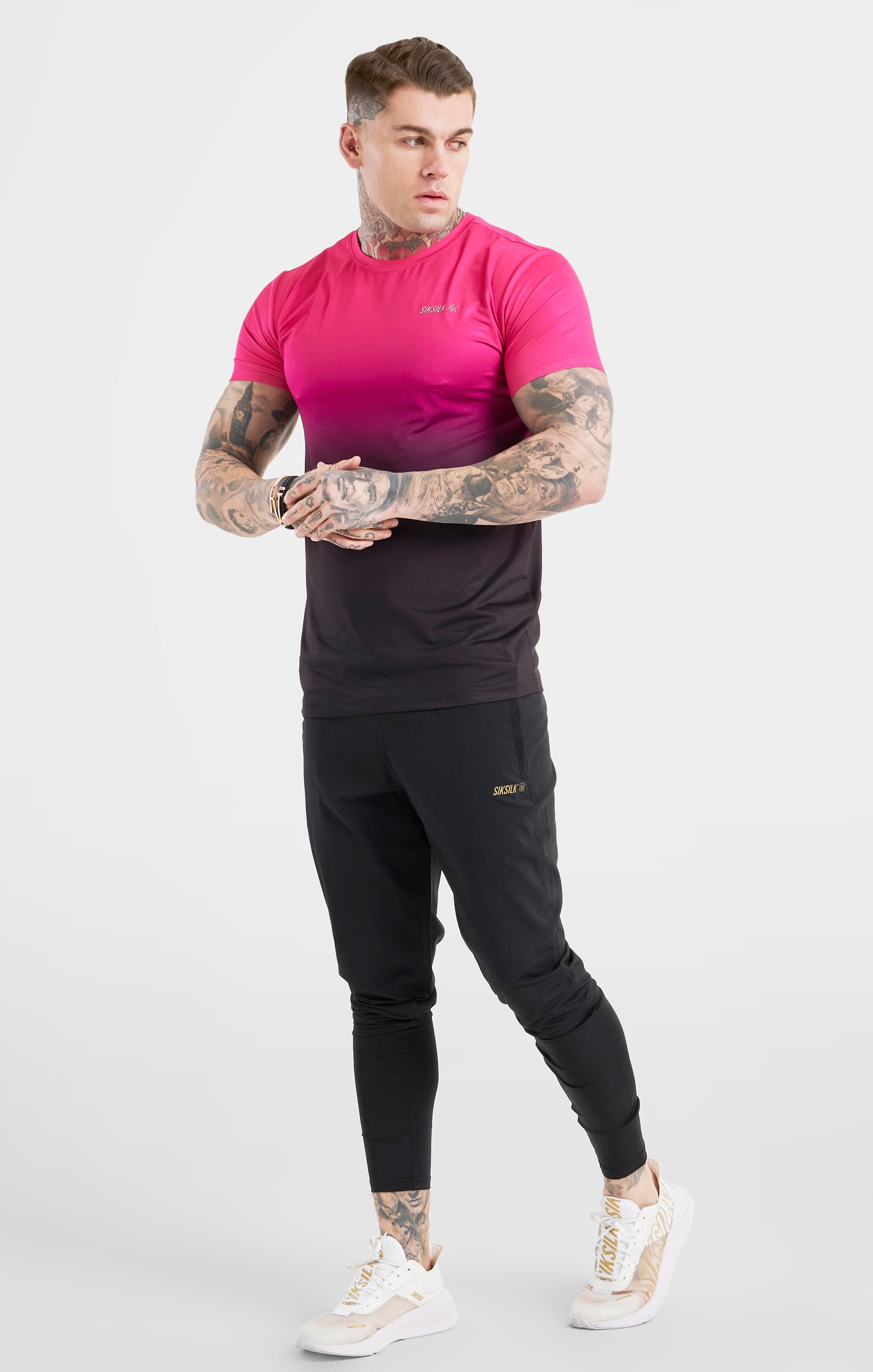 Load image into Gallery viewer, Pink Fade Sports Muscle Fit T-Shirt (2)