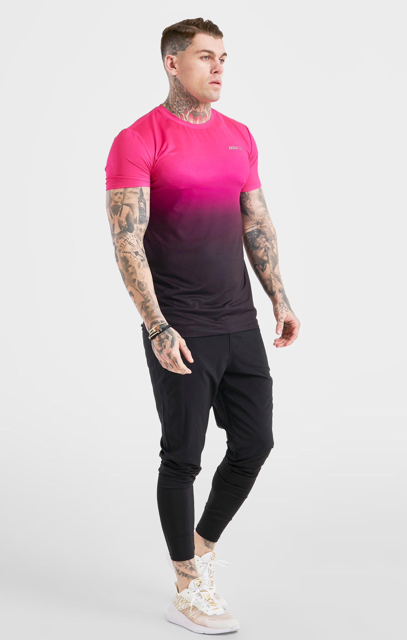 Load image into Gallery viewer, Pink Fade Sports Muscle Fit T-Shirt (3)