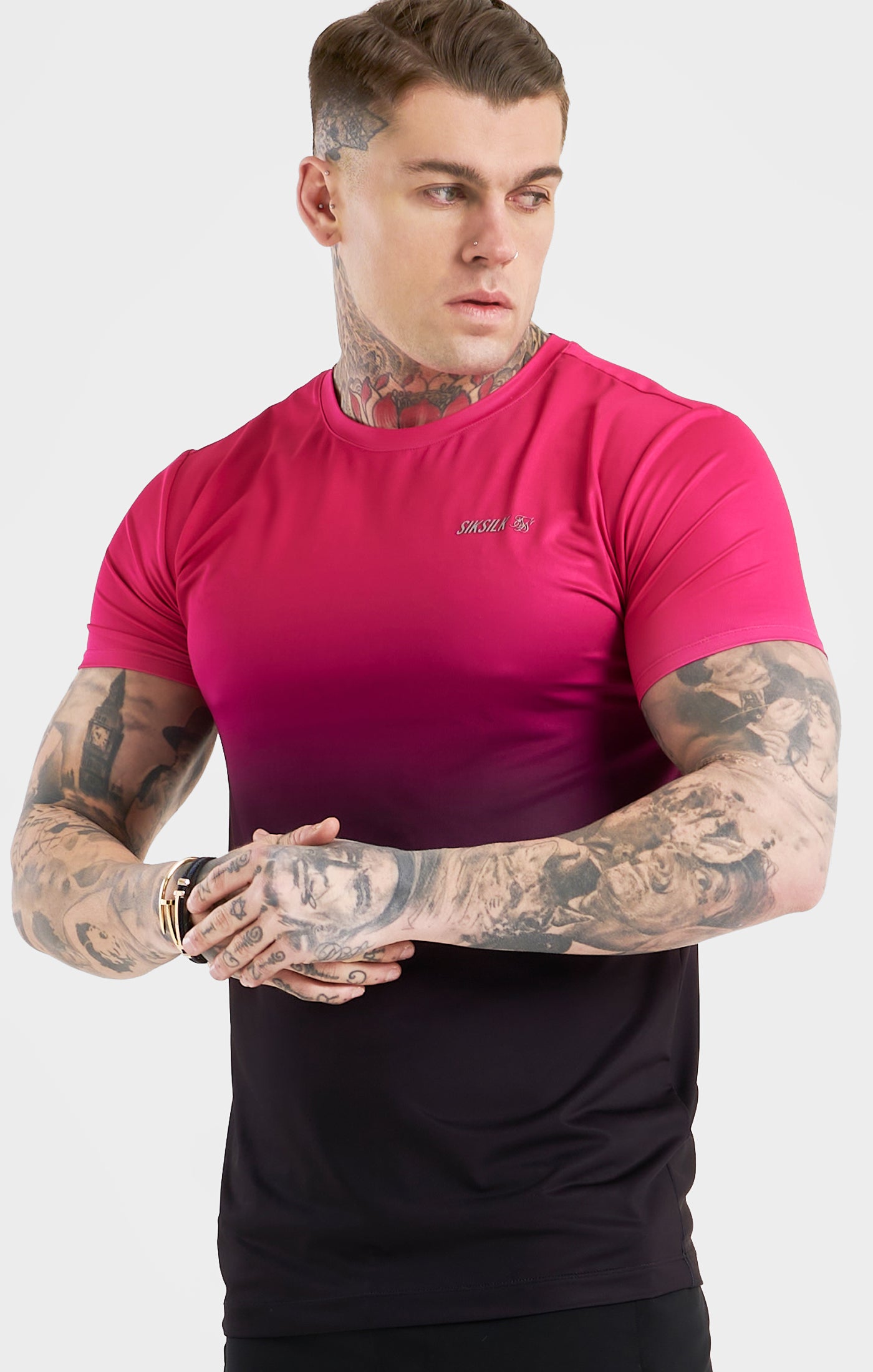 Load image into Gallery viewer, Pink Fade Sports Muscle Fit T-Shirt