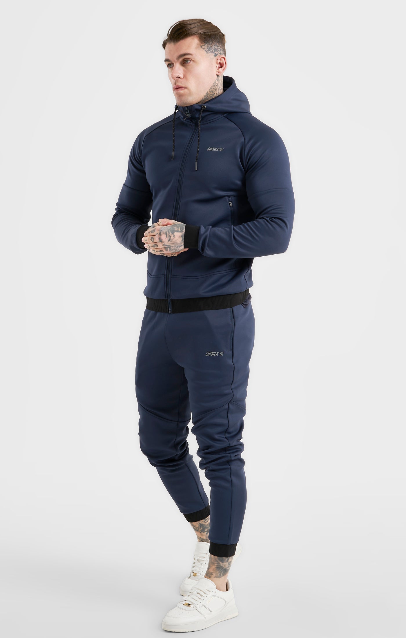 Load image into Gallery viewer, Navy Sports Zip Through Jacket (2)