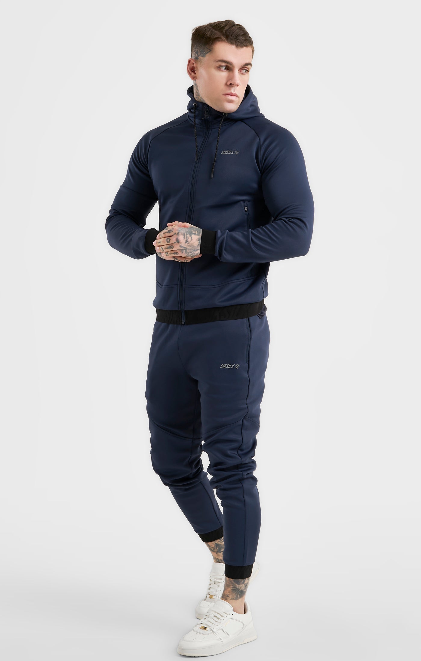 Load image into Gallery viewer, Navy Sports Zip Through Jacket (3)