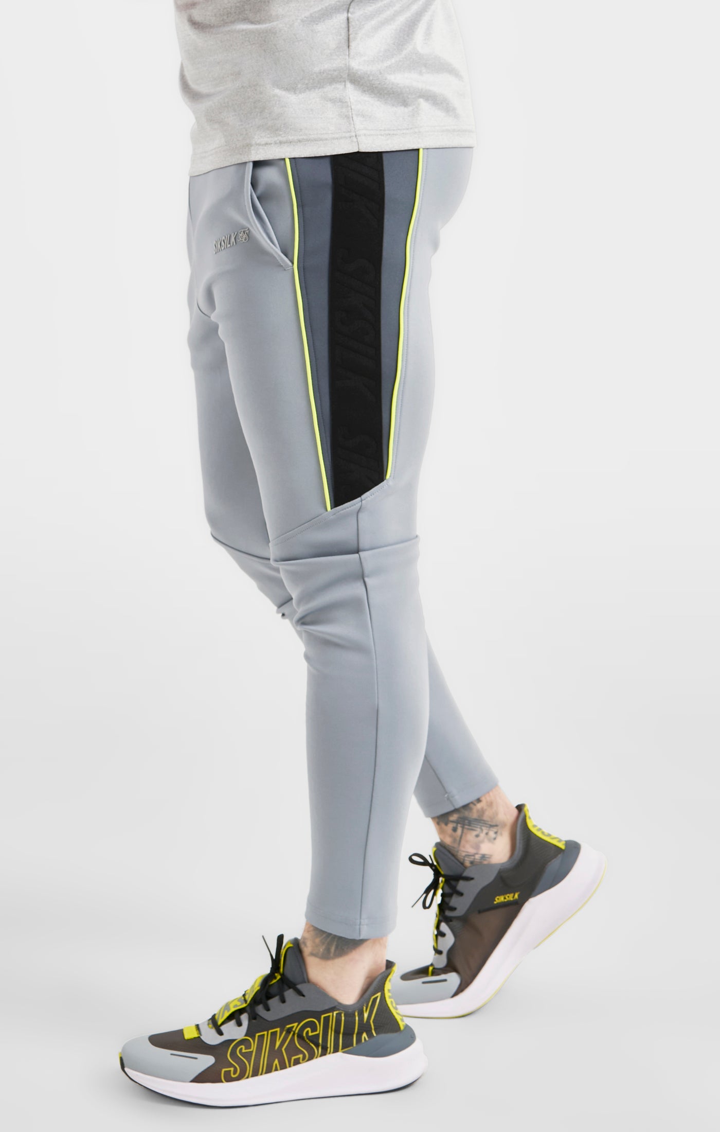 Load image into Gallery viewer, Grey Sports Poly Track Pant (1)