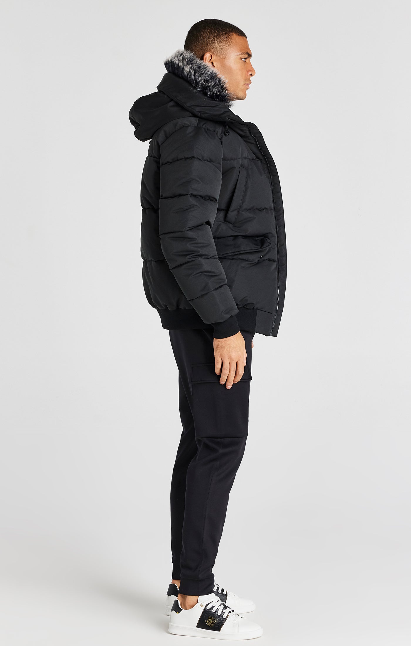 Load image into Gallery viewer, Black Bomber Jacket (4)