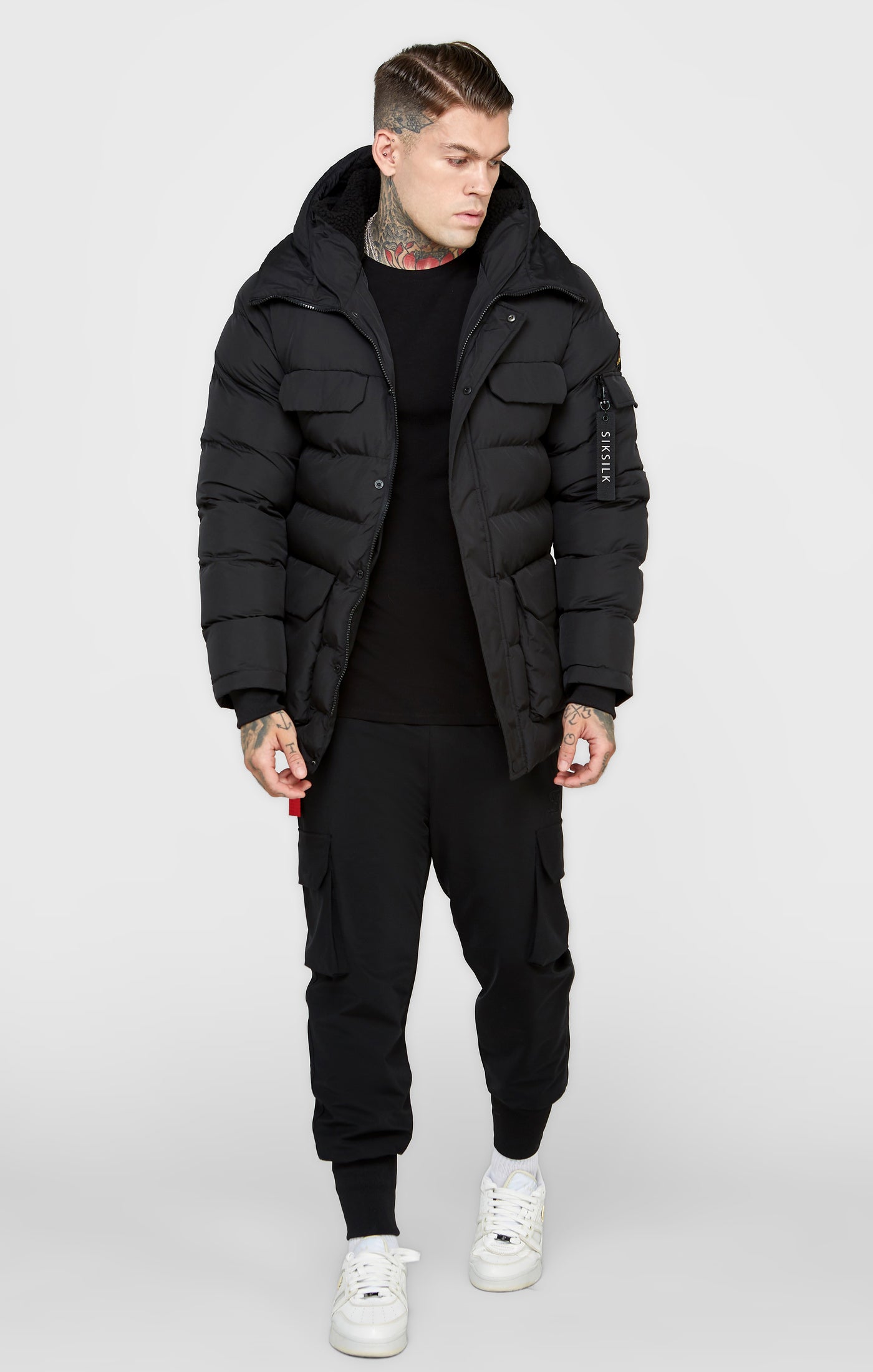 Load image into Gallery viewer, Black Parka Coat (2)