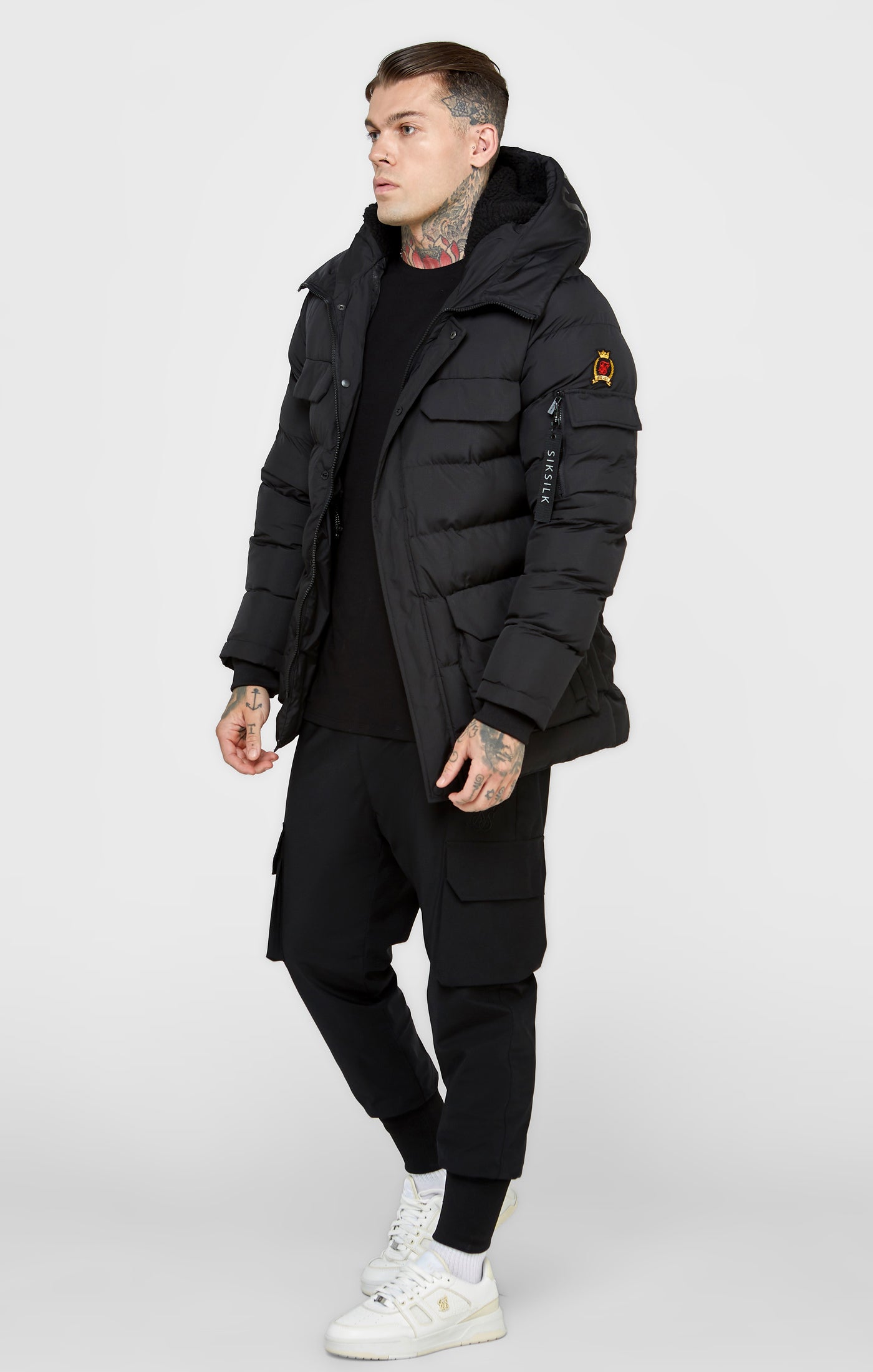 Load image into Gallery viewer, Black Parka Coat (3)