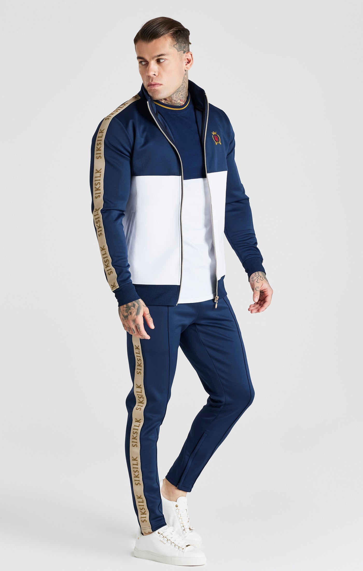 Load image into Gallery viewer, Navy Track Jacket (2)
