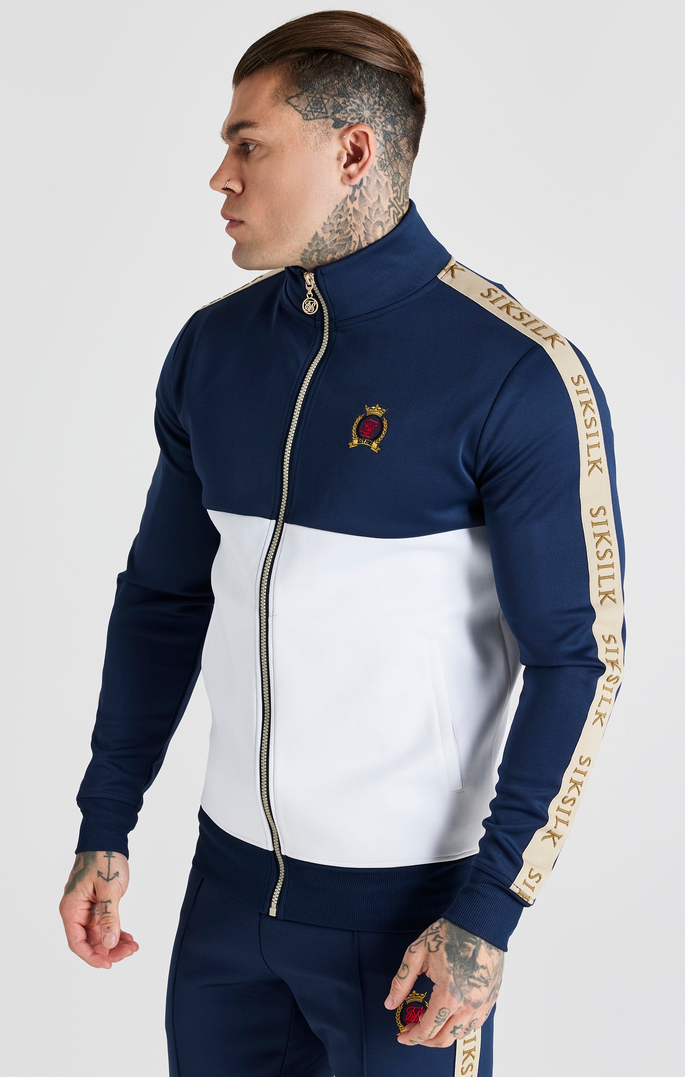 Load image into Gallery viewer, Navy Track Jacket (4)