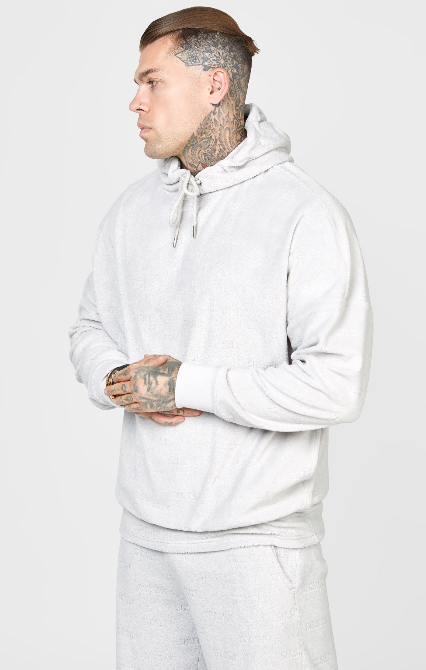 Load image into Gallery viewer, Grey Towelling Oversized Hoodie