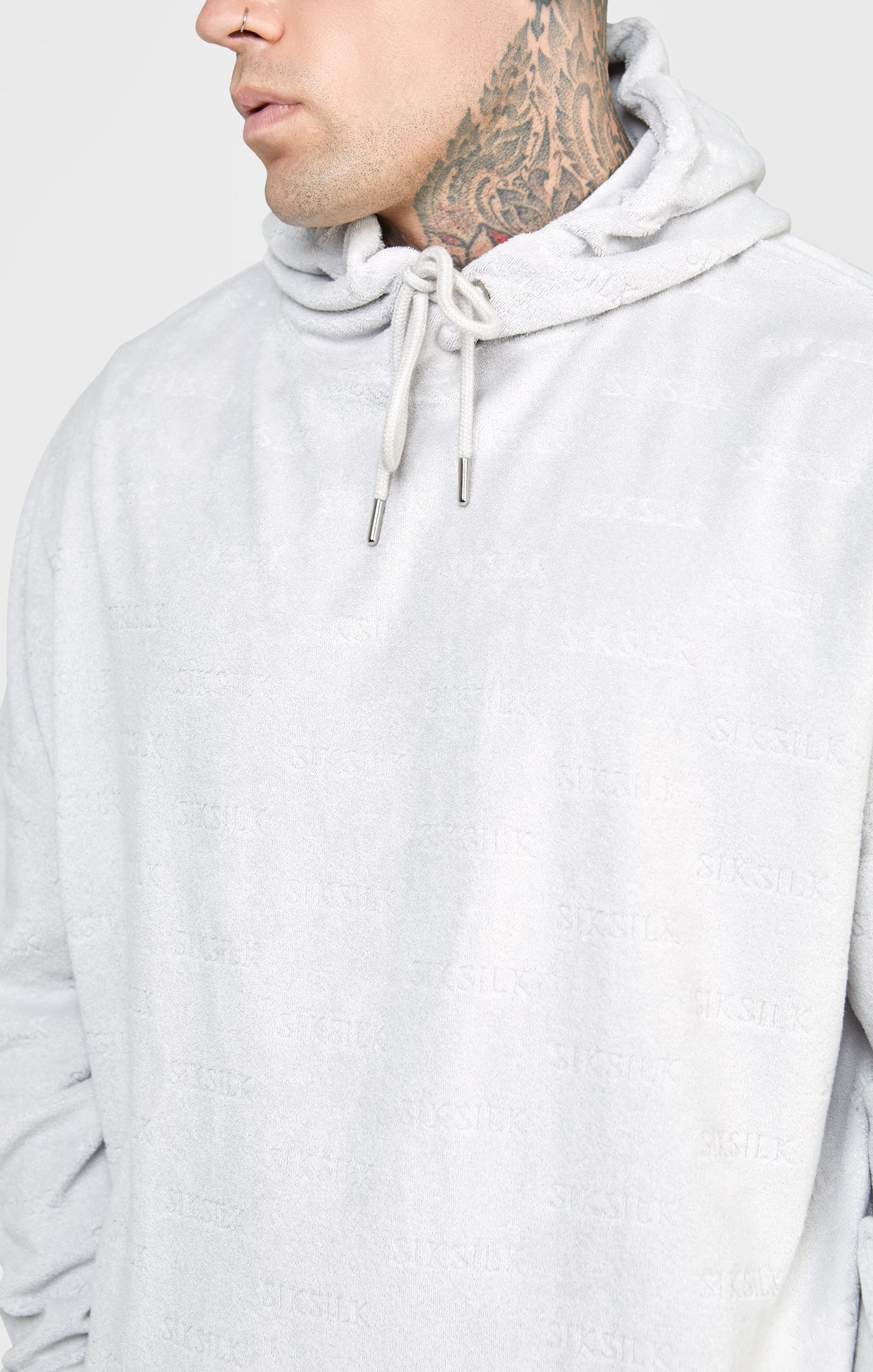 Load image into Gallery viewer, Grey Towelling Oversized Hoodie (1)