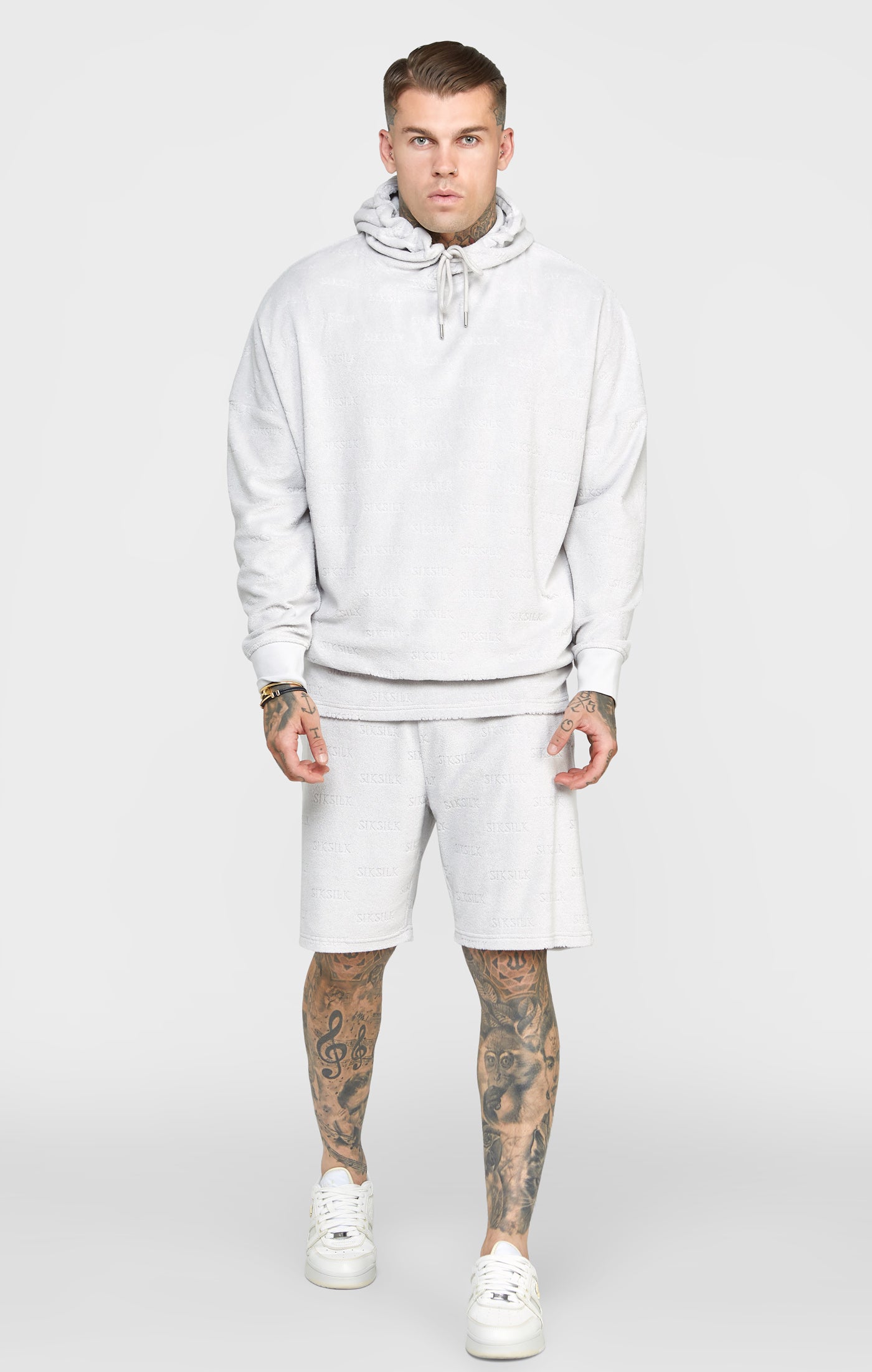 Load image into Gallery viewer, Grey Towelling Oversized Hoodie (2)