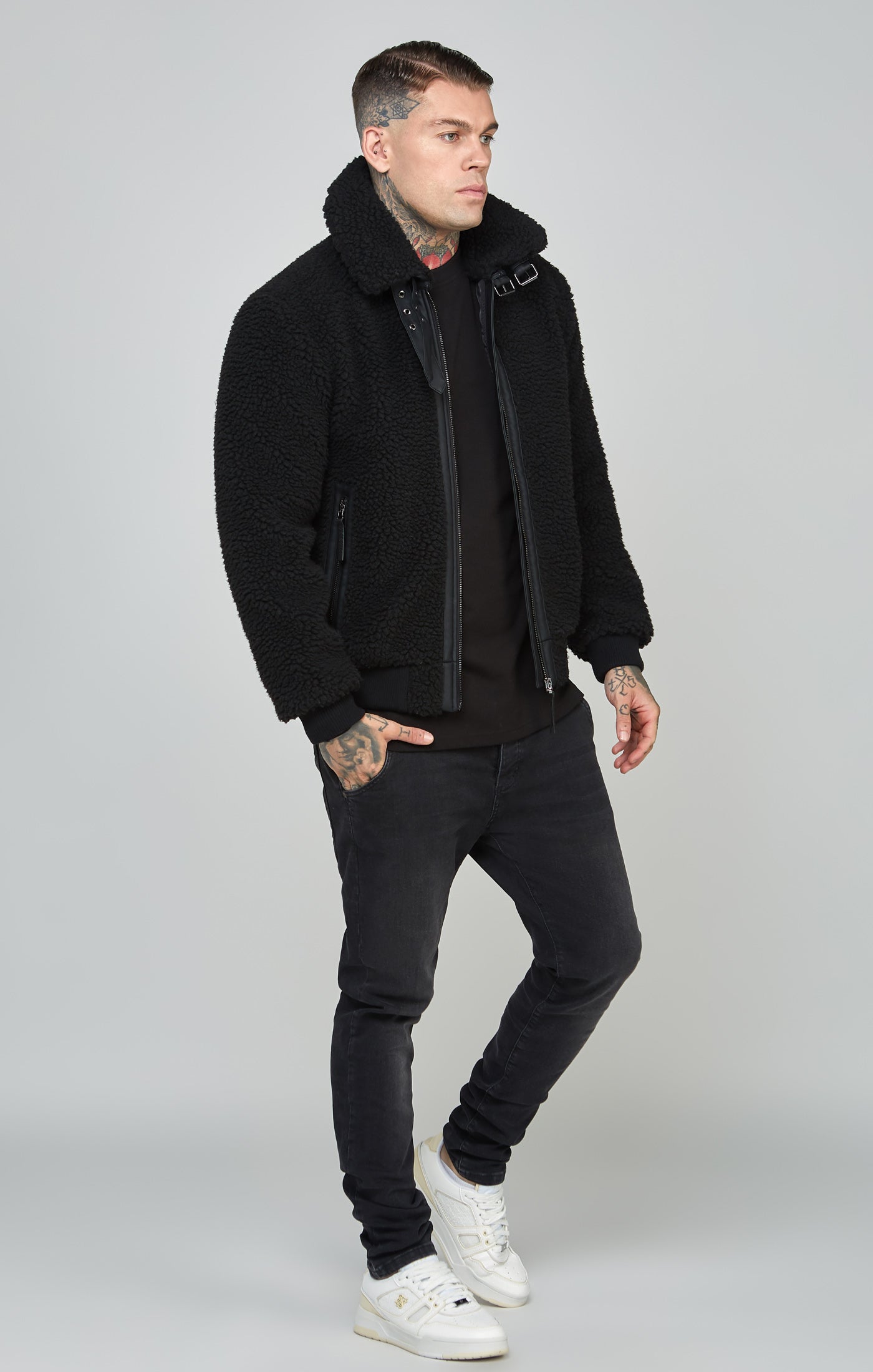 Load image into Gallery viewer, Black Sherpa Jacket (2)