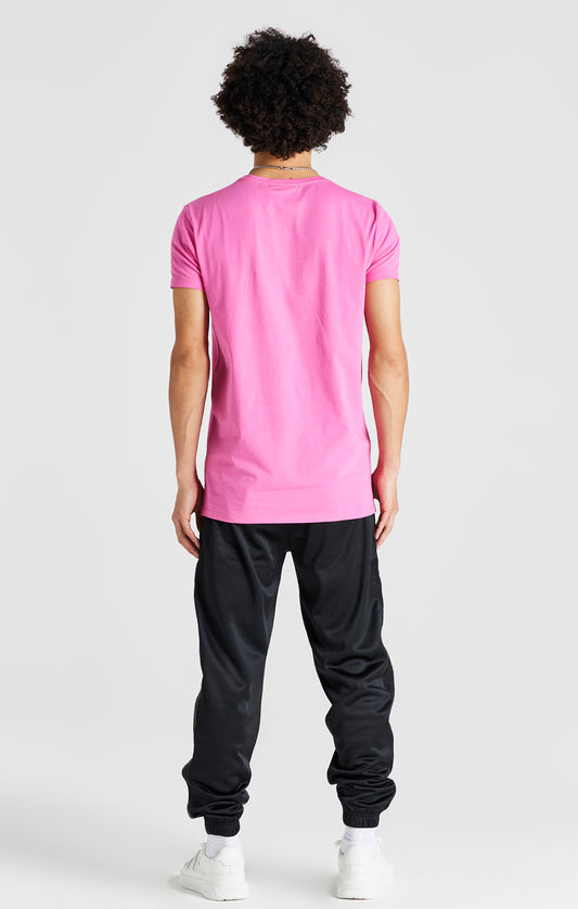 Pink Short Sleeve Muscle Fit T-Shirt
