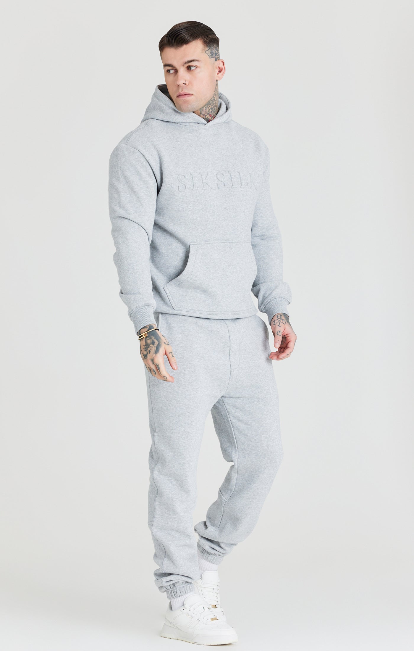 Load image into Gallery viewer, Grey Foundation Embossed Hoodie (3)