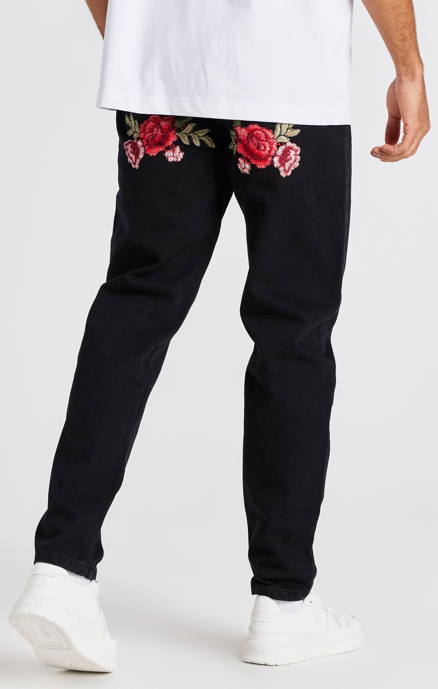 Load image into Gallery viewer, Black Rose Straight Cut Denim (1)