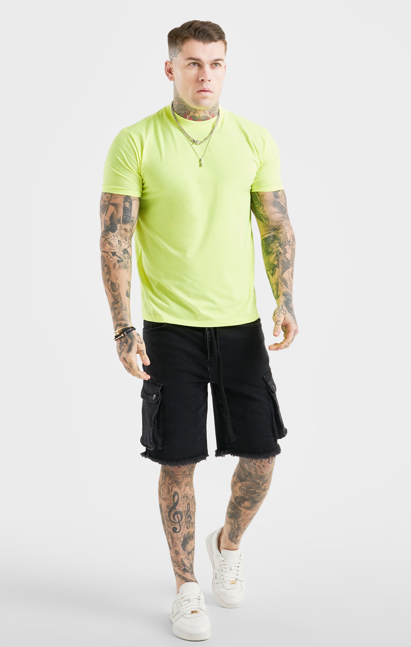 Load image into Gallery viewer, Messi x SikSilk Yellow High Neck T-Shirt (2)