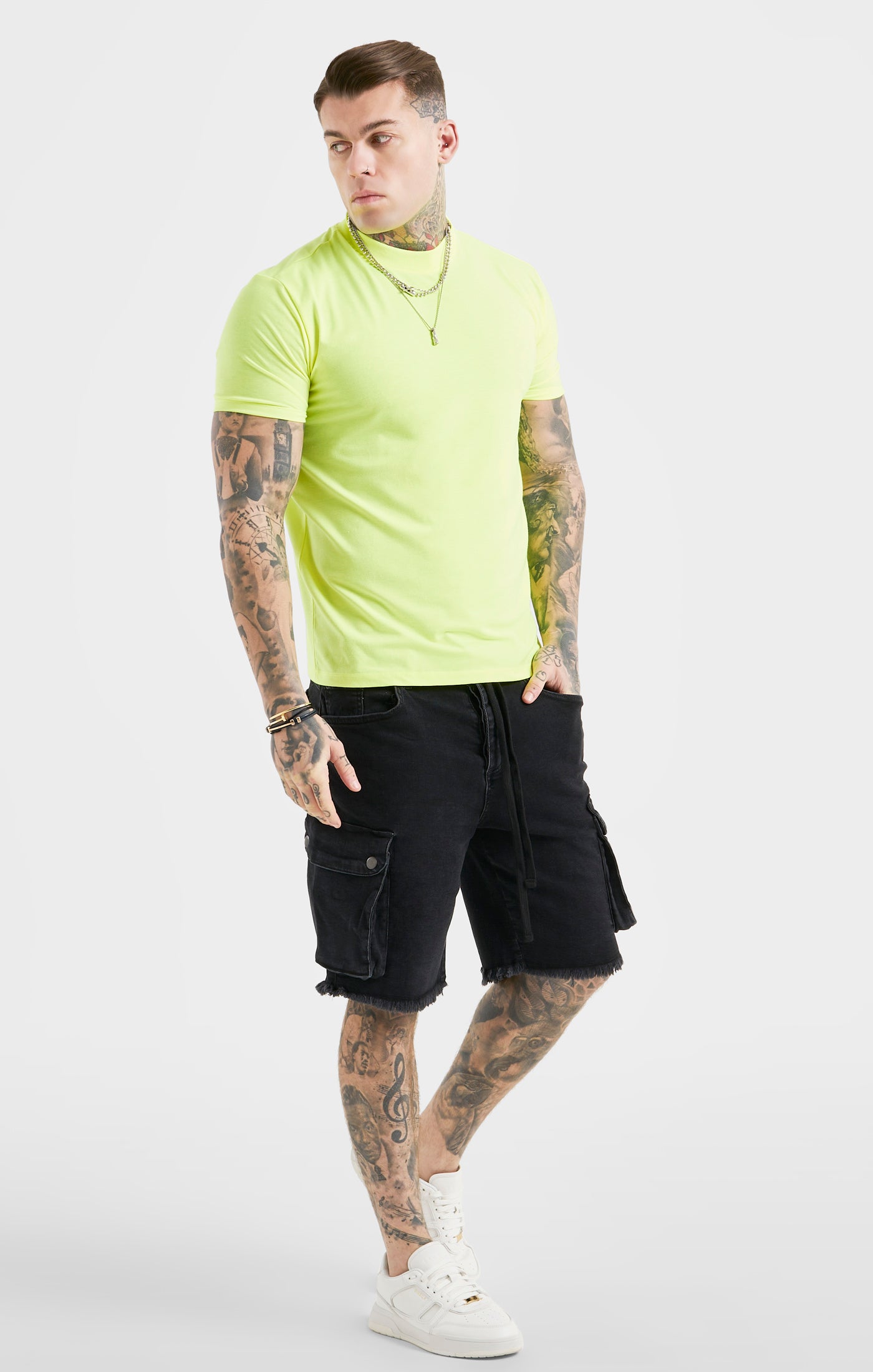 Load image into Gallery viewer, Messi x SikSilk Yellow High Neck T-Shirt (3)