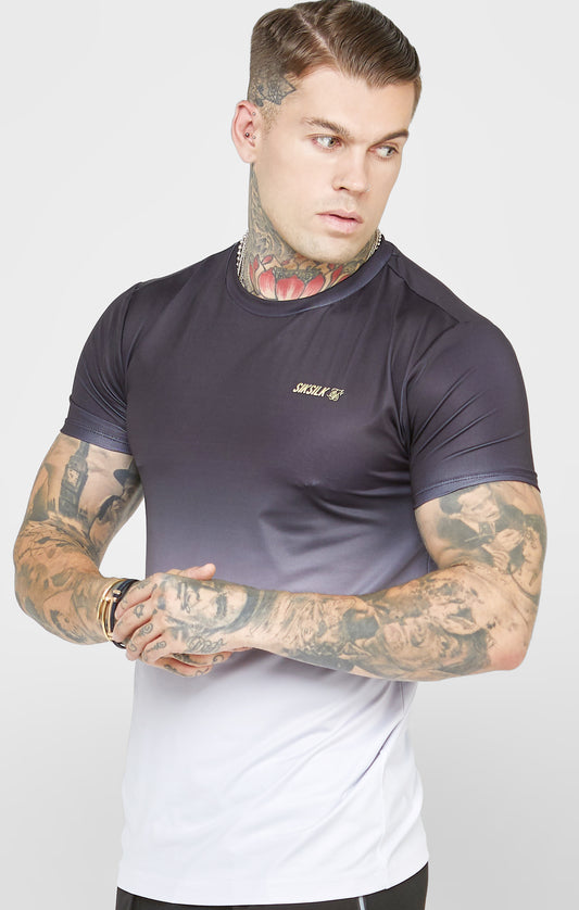 Black Sports Fade Muscle Fit T-Shirt