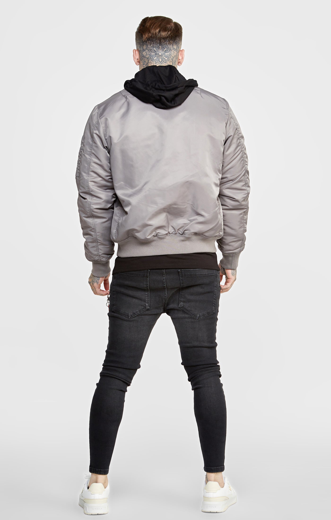 Load image into Gallery viewer, Grey Flight Bomber Jacket (4)