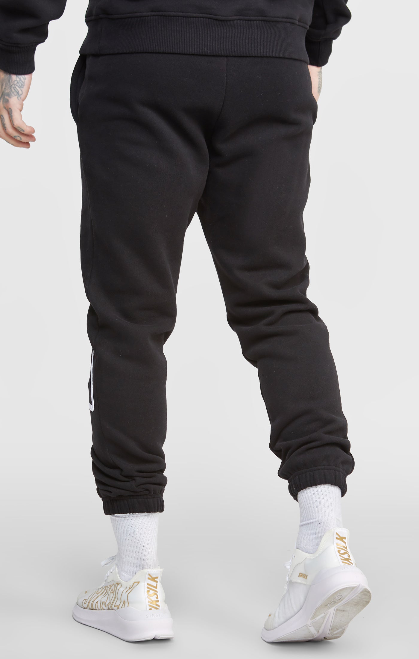 Load image into Gallery viewer, Black Script Embroidery Jogger (3)