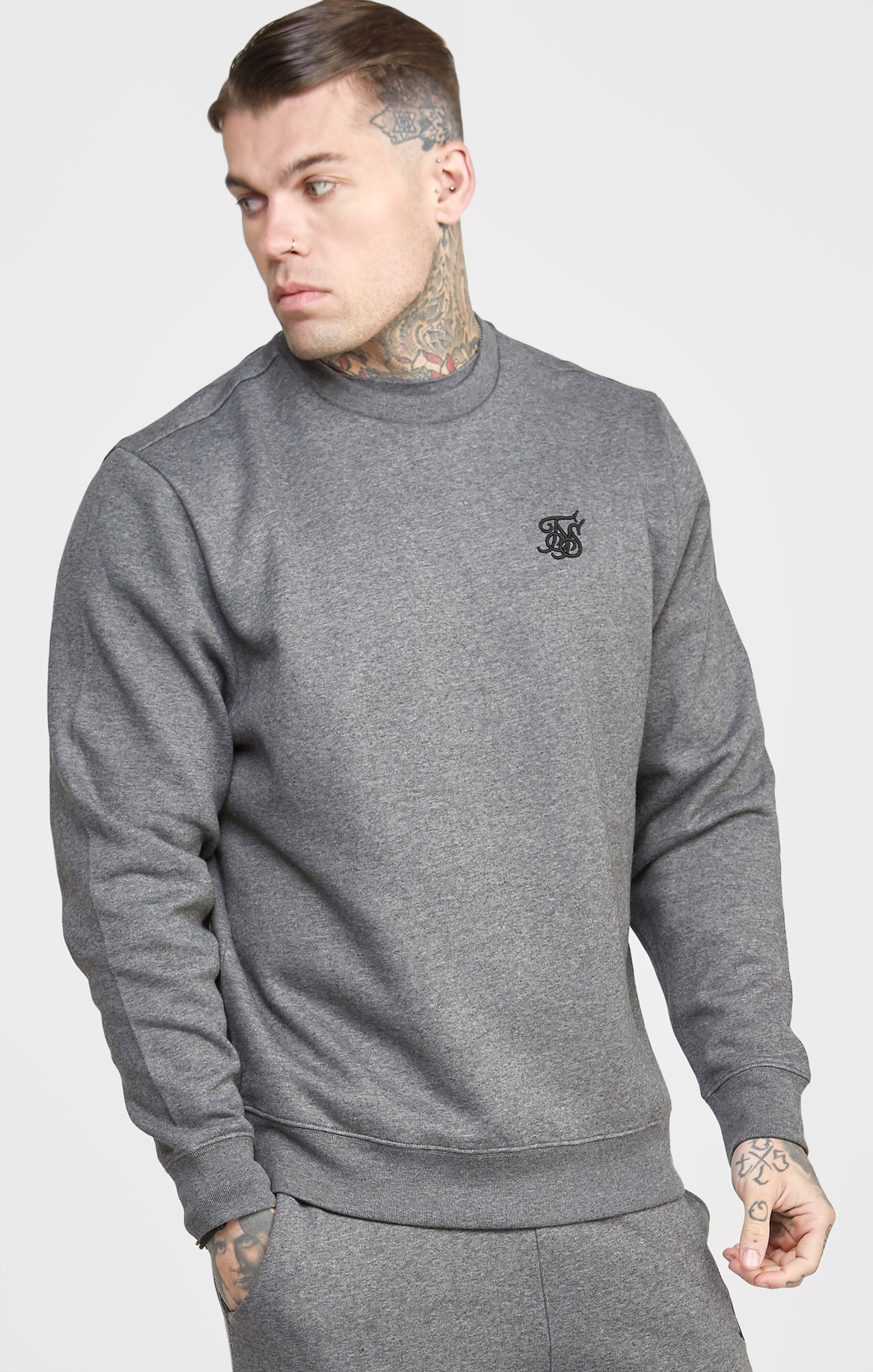 Load image into Gallery viewer, Grey Marl Essential Sweatshirt