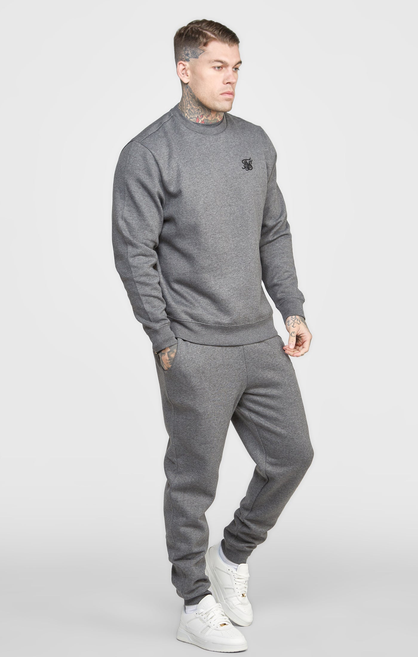 Load image into Gallery viewer, Grey Marl Essential Sweatshirt (2)