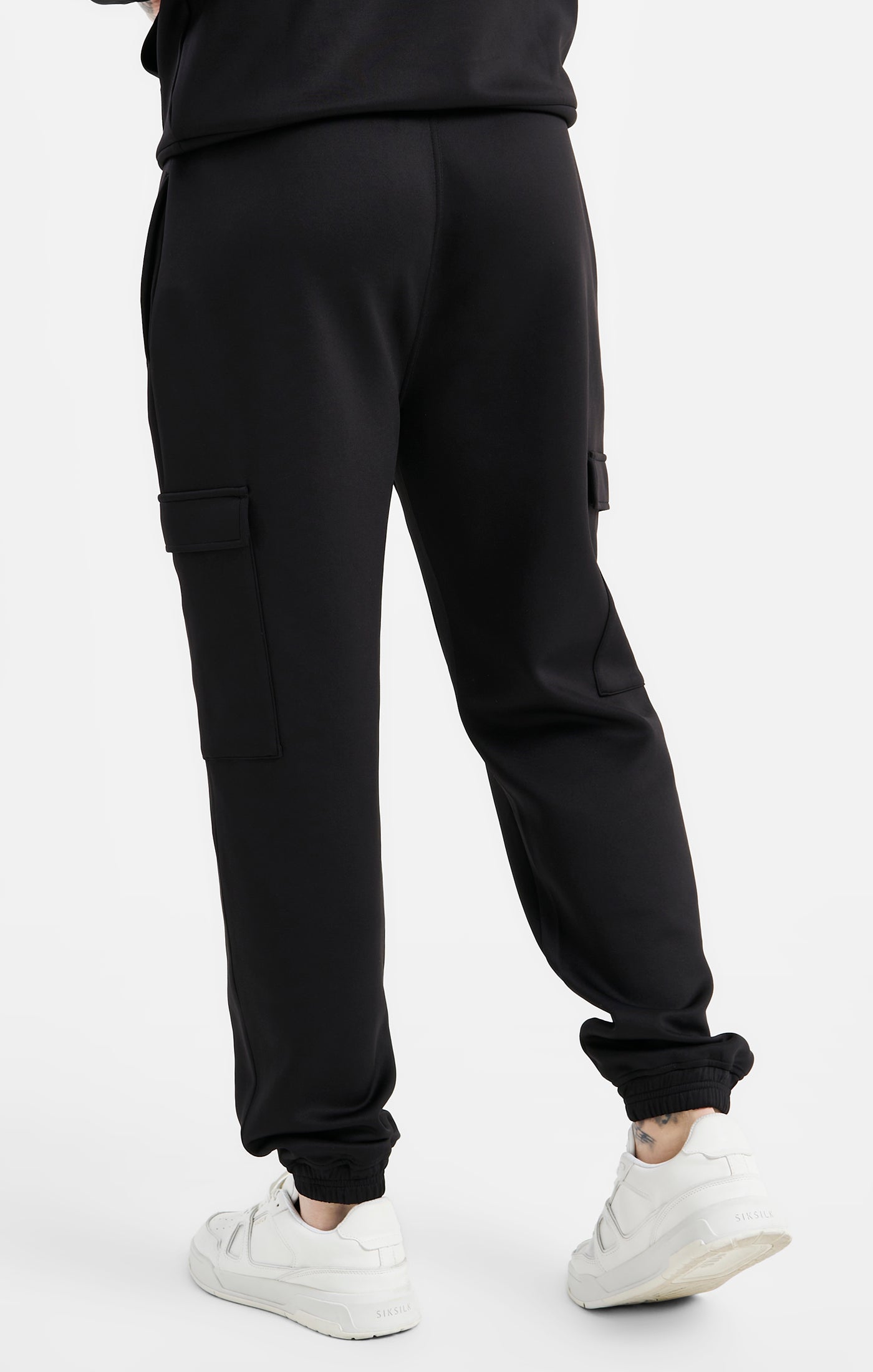 Load image into Gallery viewer, Black Poly Cargo Joggers (3)