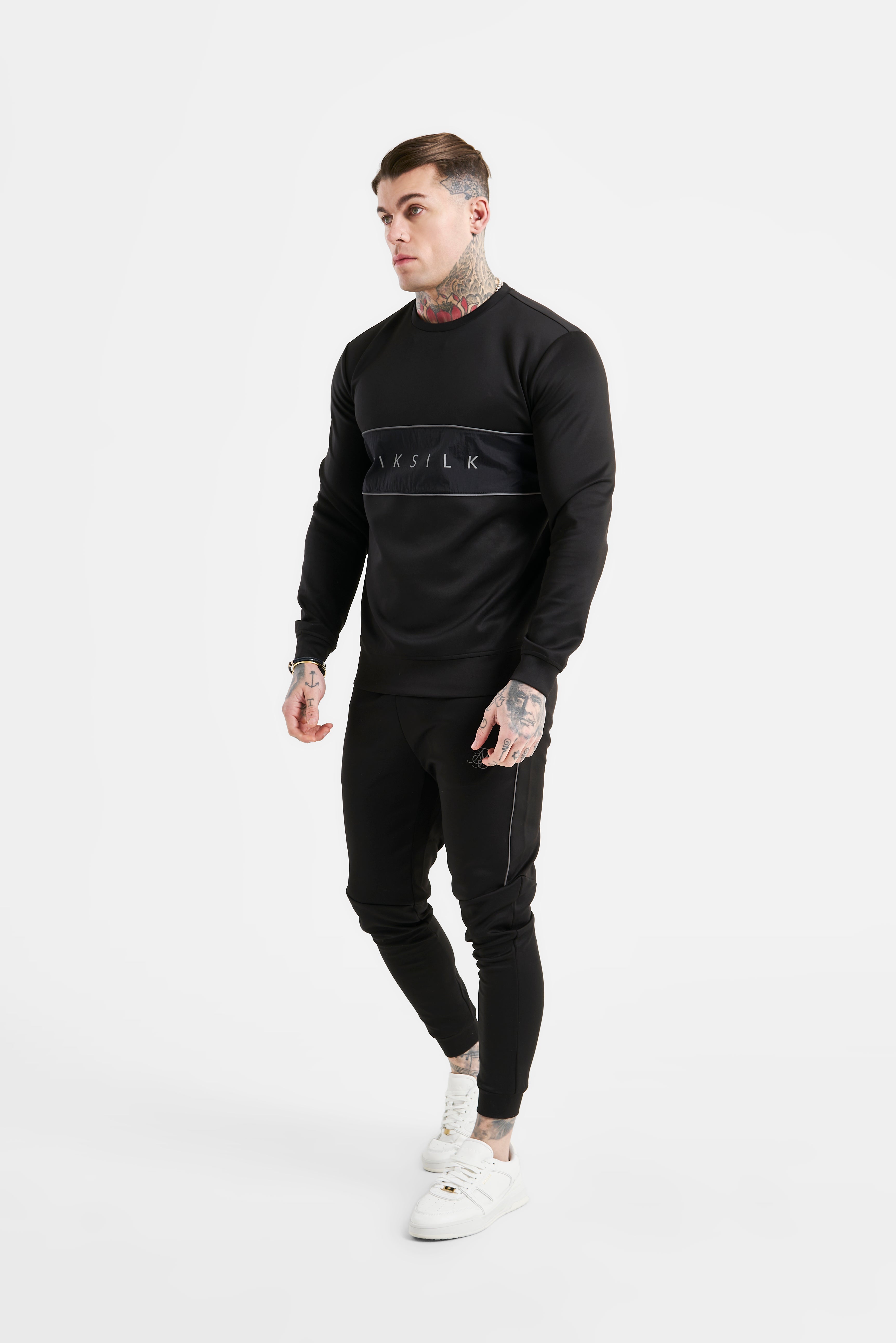Load image into Gallery viewer, Black Panelled Sweatshirt (3)