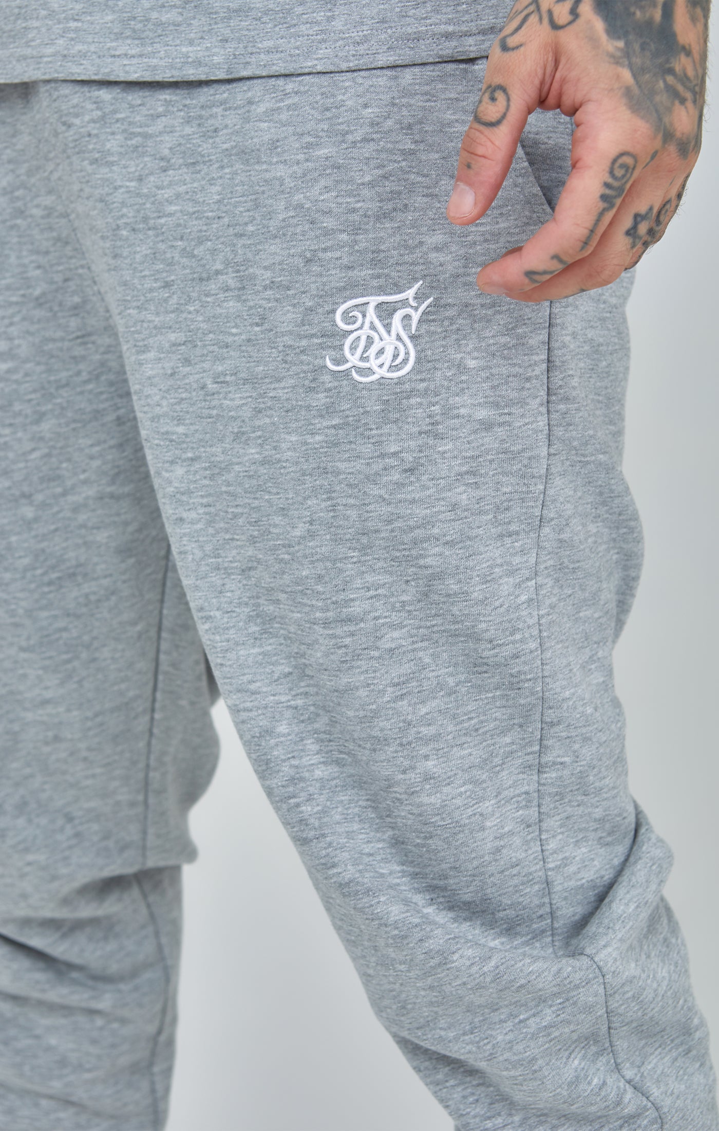 Load image into Gallery viewer, Grey Marl Essential Cuffed Joggers (5)