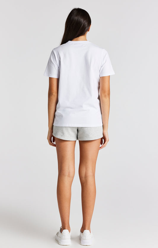 Girls White Branded T-Shirt