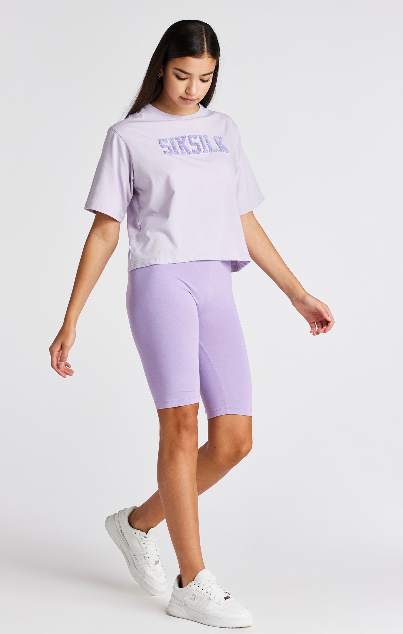 Load image into Gallery viewer, Girls Purple Fade Cycle Short (5)
