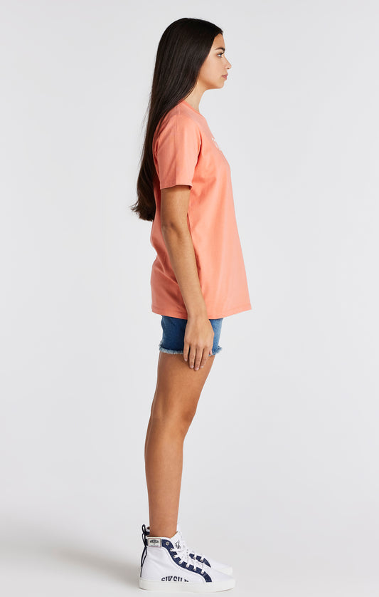 Girls Coral Branded T-Shirt