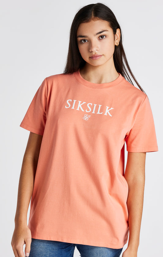 Girls Coral Branded T-Shirt