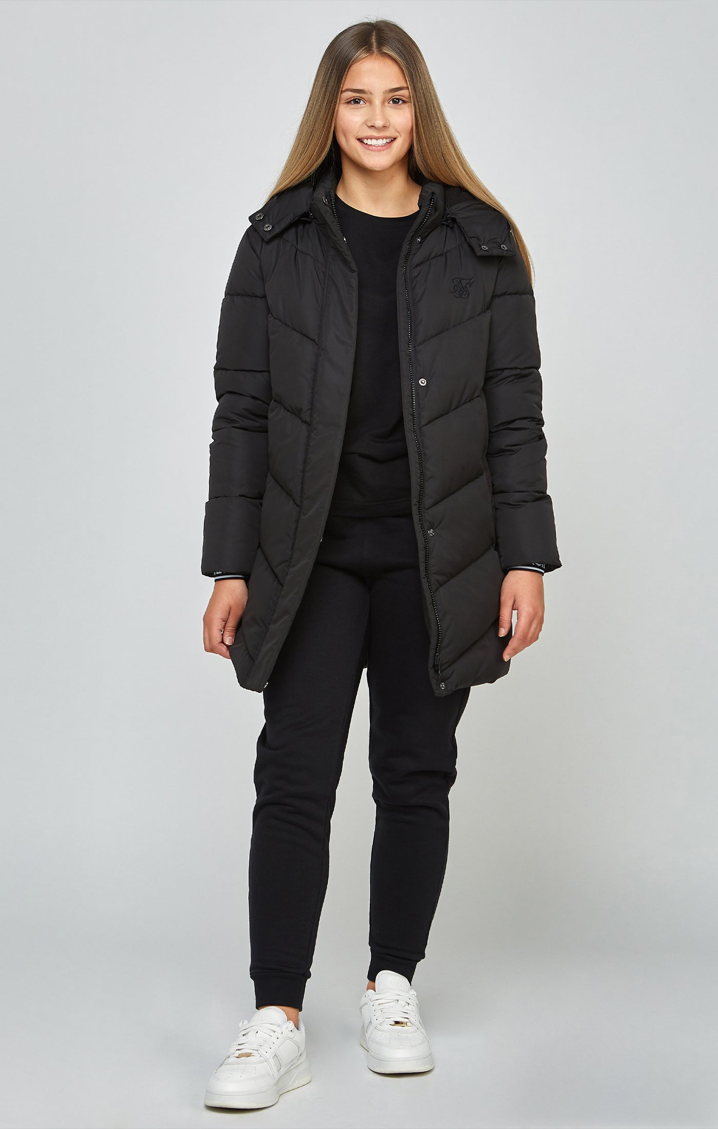 Load image into Gallery viewer, Girls Black Bubble Parka (2)